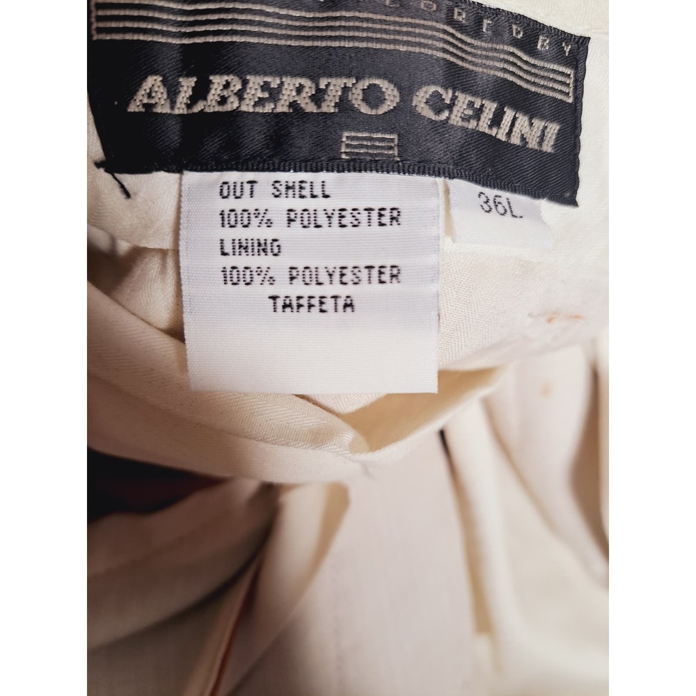 Alberto Celini Hand Tailored 2 Piece Polyester Suit Rust/Orange Big & Tall - Picture 6 of 6
